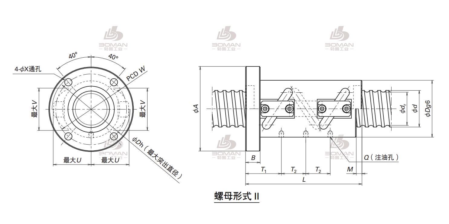 HTF8020-10.5-HTF大载荷滚珠丝杠