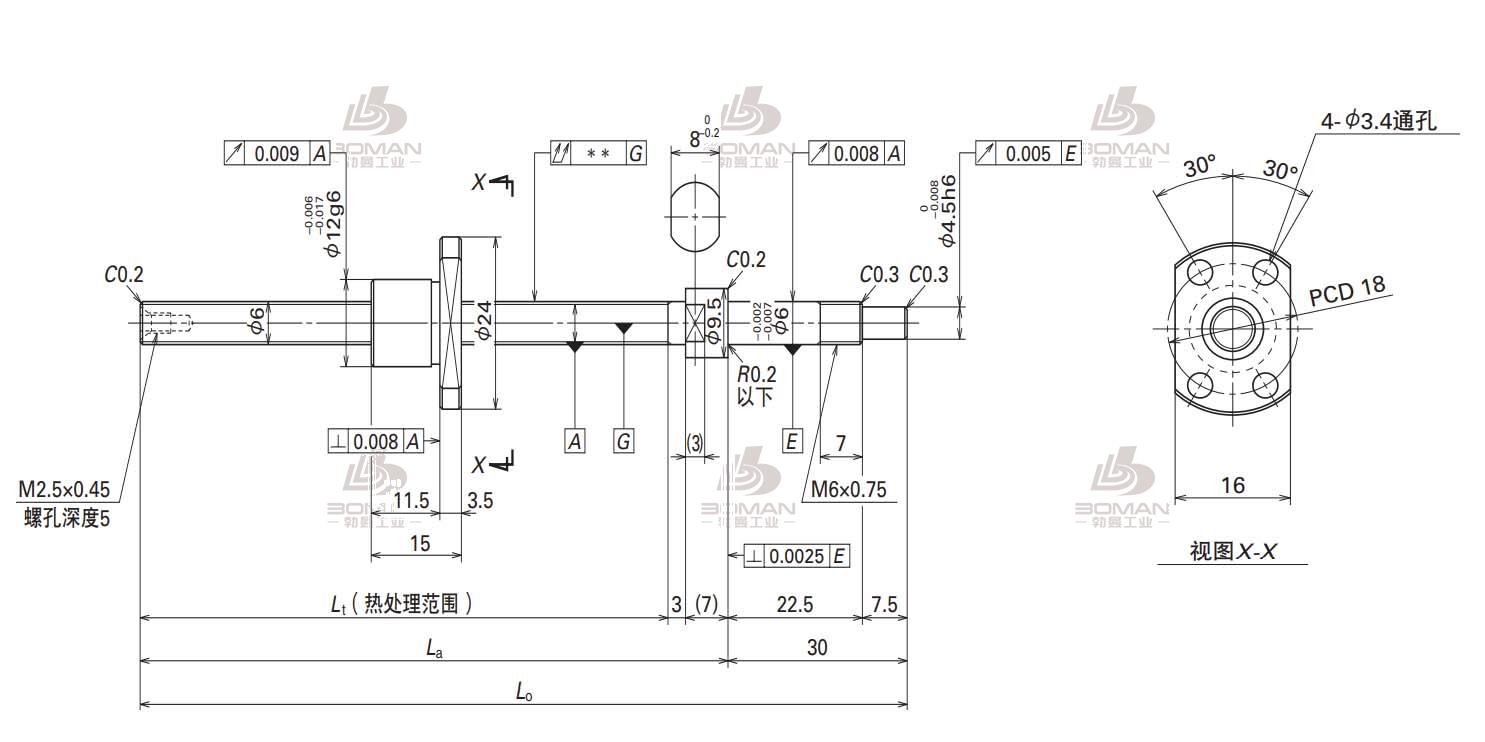 W0601MA-2Y-C3T1-FA标准滚珠丝杠