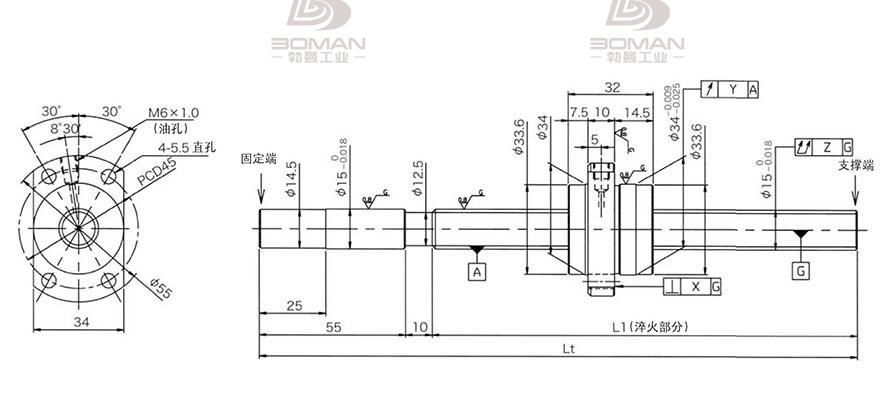 KURODA HG1525QS-HEZR-1100A 黑田精工丝杆底座