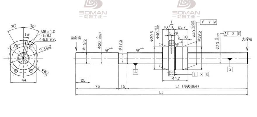 KURODA HG2040QS-HEZR-1800A 日本kuroda滚珠丝杆