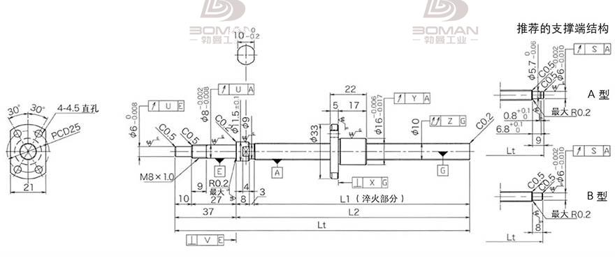 KURODA DP1002JS-HDNR-0320B-C3F 日本黑田精工丝杆导轨代理