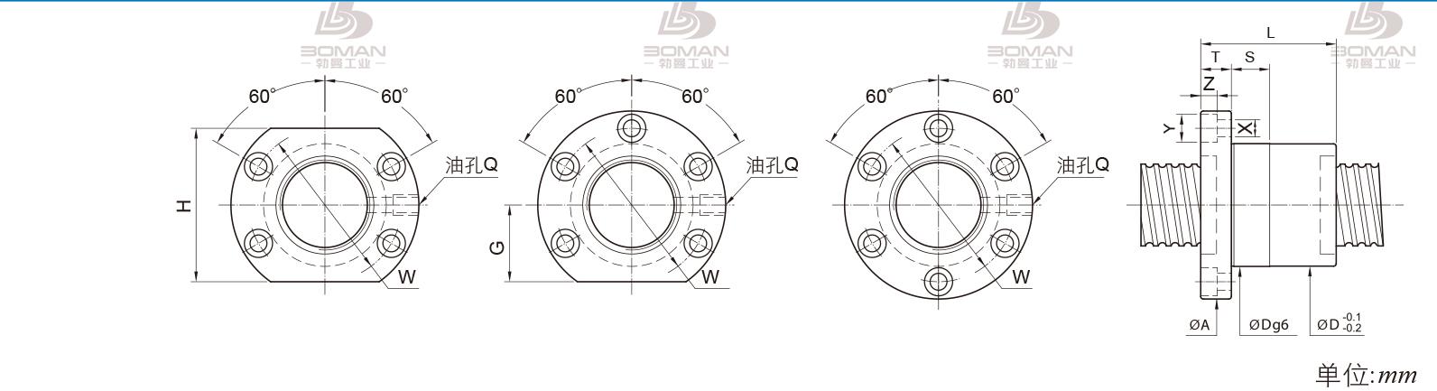 PMI FSIC3206-4 pmi滚珠丝杆价格