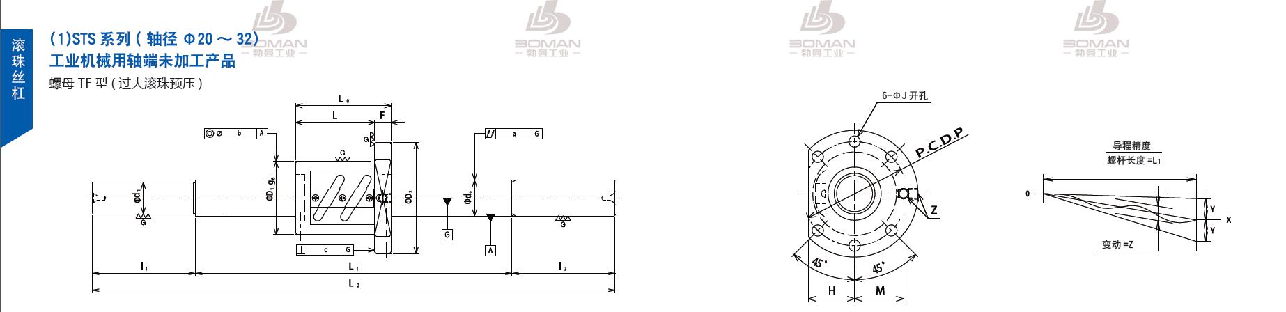 TSUBAKI STS2505-1000C5-B tsubaki是什么牌子的丝杆