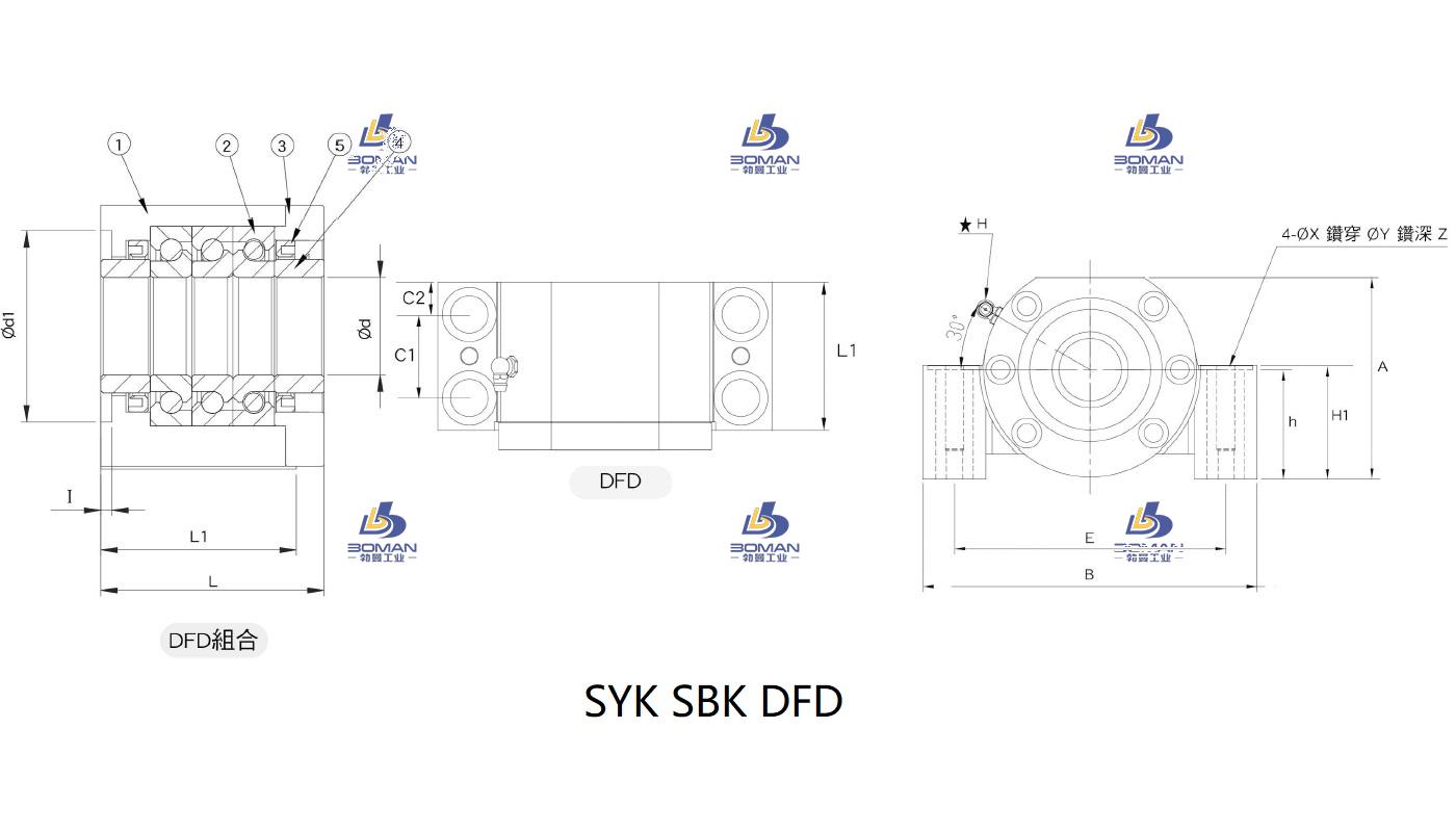SYK MBA/15-C syk丝杆固定端和支撑端